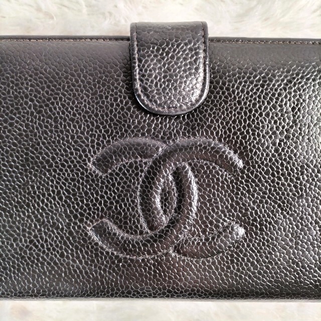 CHANEL(シャネル)のCHANEL　chanel シャネル　キャビアスキン　がま口　 長財布　箱付き レディースのファッション小物(財布)の商品写真