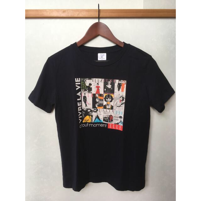 GU(ジーユー)のGU × ELLE  グラフィックT  コラボTシャツ  M レディースのトップス(Tシャツ(半袖/袖なし))の商品写真