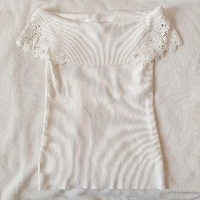 ブランド 新品 Apuweiser-richeの刺繍オフショルニット - カットソー
