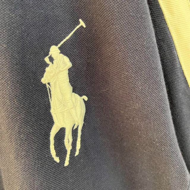 POLO RALPH LAUREN(ポロラルフローレン)のポロラルフローレンジップアップ鹿の子刺繍スウェットブルゾンオーバーサイズXL紺色 メンズのトップス(ジャージ)の商品写真