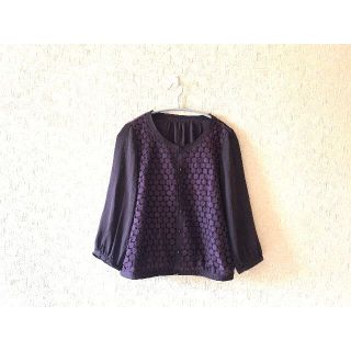 ロペピクニック(Rope' Picnic)のロペピクニック ROPE PICNIC 変わりドット カーディガン サイズ38(カーディガン)