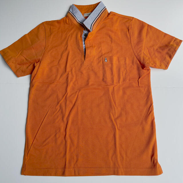Hush Puppies(ハッシュパピー)のハッシュパピー　ポロシャツ　Tシャツ　２枚セット　オレンジ　白Ｖネック　半袖 メンズのトップス(Tシャツ/カットソー(半袖/袖なし))の商品写真