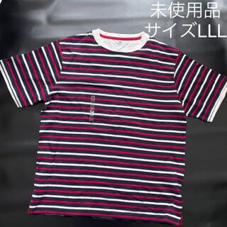 未使用品　LLLサイズ  メンズ　半袖　メンズ　トップス　春夏　ボーダー(Tシャツ/カットソー(半袖/袖なし))