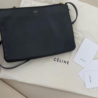 セリーヌ(celine)のたむちん様専用　セリーヌ　トリオ　ラージ　ブラック　旧ロゴ(ショルダーバッグ)