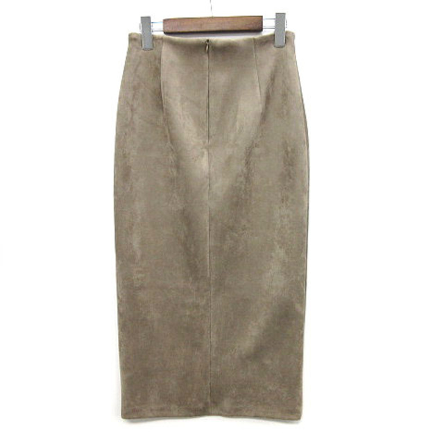 ZARA(ザラ)のザラ ZARA フェイクスエード ペンシル スカート スリット ベージュ XS レディースのスカート(ロングスカート)の商品写真