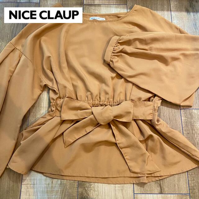 NICE CLAUP(ナイスクラップ)のniceclaup ウエストマーク　ブラウス レディースのトップス(シャツ/ブラウス(長袖/七分))の商品写真