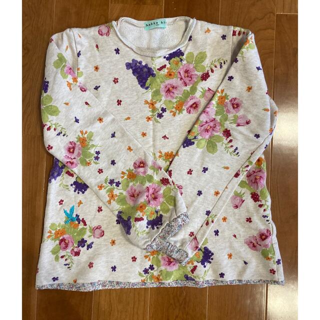 KinKi Kids(キンキキッズ)のハッカキッズ　130 花柄　薄手トレーナー　 キッズ/ベビー/マタニティのキッズ服女の子用(90cm~)(Tシャツ/カットソー)の商品写真