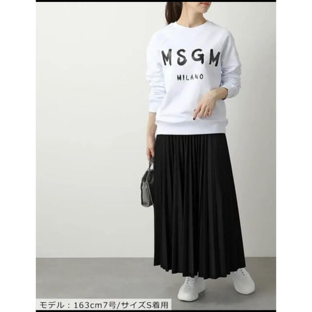 【新品・未使用】MSGM レディース 長袖 トレーナー ロゴ 白 スウェット S 2