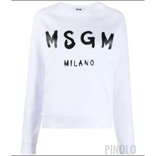 【新品・未使用】MSGM レディース 長袖 トレーナー ロゴ 白 スウェット S 7