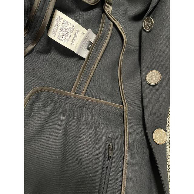 Hermes(エルメス)のindigo様専用◆エルメス◆タグあり◆ジャケット◆36◆黒◆シルバー金具 レディースのジャケット/アウター(テーラードジャケット)の商品写真