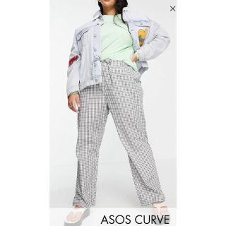 エイソス(asos)の新品未使用　ASOS チェック柄　パンツ(カジュアルパンツ)