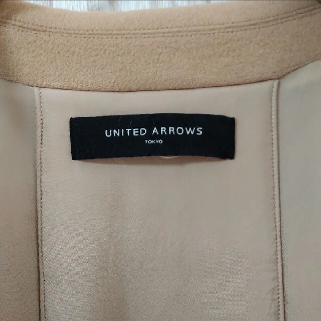 UNITED ARROWS(ユナイテッドアローズ)のユナイテッドアローズトーキョー ウールチェスターコート ピンクベージュ 日本製 レディースのジャケット/アウター(チェスターコート)の商品写真