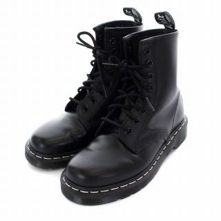 ドクターマーチン(Dr.Martens)のドクターマーチン 1460 8ホール ブーツ ホワイトステッチ Uk4 黒(ブーツ)