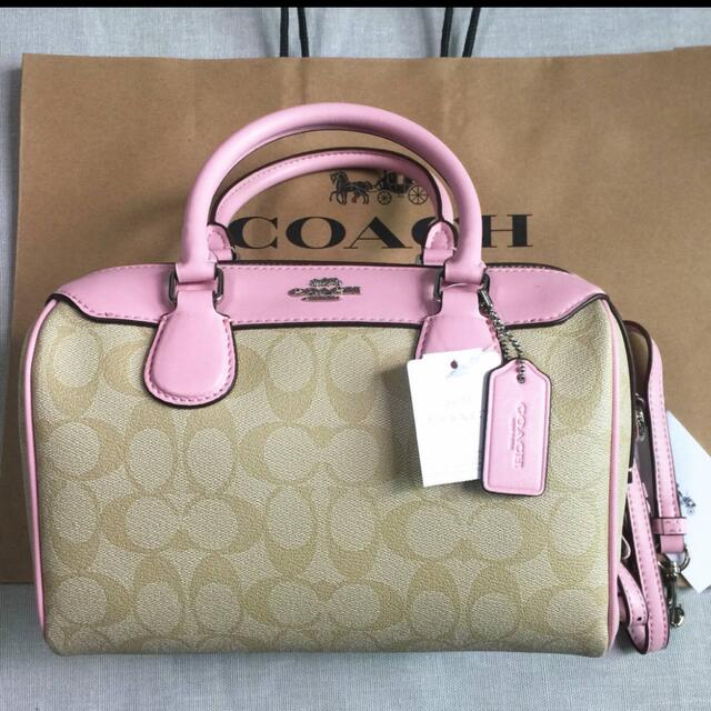 高品質の人気 COACH - 新品 コーチバッグピンク ハンドバッグ2WAY 直営通販通販サイト 人気 ピンク ハンドバッグ 【新品】COACH/コーチ ハンドバッグ