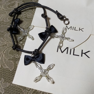 ミルク(MILK)の新品 ♡MILK♡ レザー チョーカー  激レア《ヴィンテージ》(ネックレス)