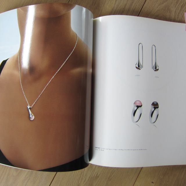 Georg Jensen(ジョージジェンセン)の＜MADK様専用＞ジョージ・ジェンセン　ドロップレットペンダント　ピンク レディースのアクセサリー(ネックレス)の商品写真