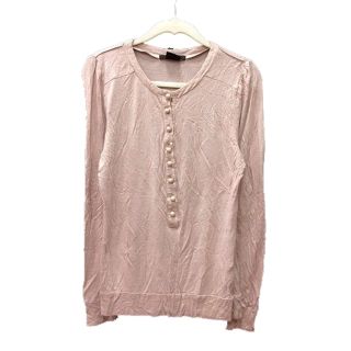 トラッゾドンナ(TORRAZZO DONNA)のトラッゾドンナ カットソー ヘンリーネック 長袖 ピンク(カットソー(長袖/七分))