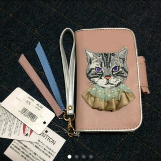 専用です♬*゜新品！多機種対応♡ 猫 刺繍 スマホケース♡(Androidケース)