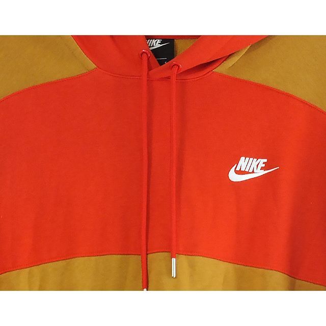 NIKE(ナイキ)の古着☆ナイキ☆クレージーパターン☆裏起毛パーカー☆橙L半袖☆NIKE メンズのトップス(パーカー)の商品写真