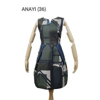 アナイ(ANAYI)の美品♪　ANAYI カモフラージュ柄ワンピース(ひざ丈ワンピース)