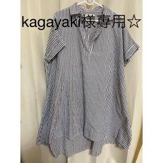 kagayaki様専用☆グレーストライプ Aラインチュニック(チュニック)