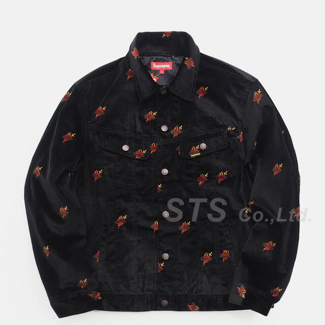 supreme velvet trucker jacket