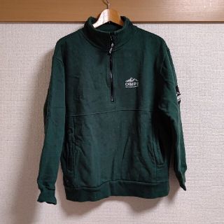 ライトオン(Right-on)の(古着)CAMP7 キャンプセブン ハーフジップ スウェット グリーン 緑(スウェット)