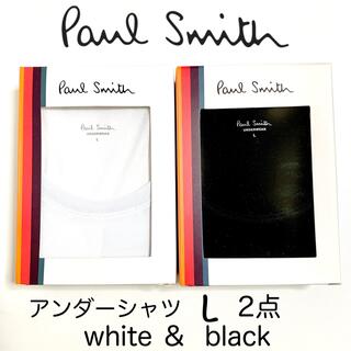 ポールスミス(Paul Smith)のポールスミス クルーネック半袖シャツ Lサイズ ブラック＆ホワイト(Tシャツ/カットソー(半袖/袖なし))