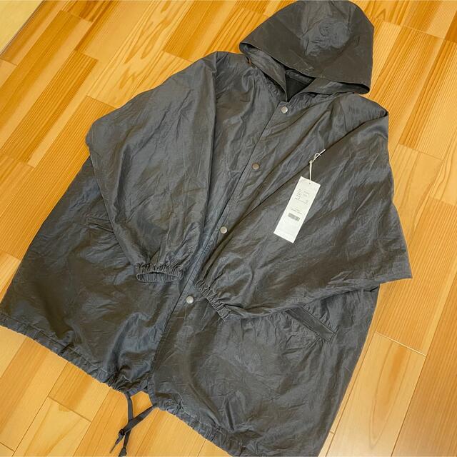 COMOLI(コモリ)のCOMOLI 21SS コットンシルクフーデットコート Black 2 メンズのジャケット/アウター(モッズコート)の商品写真