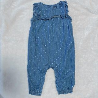 ベビーギャップ(babyGAP)のGAP デニムロンパース 70cm(ロンパース)