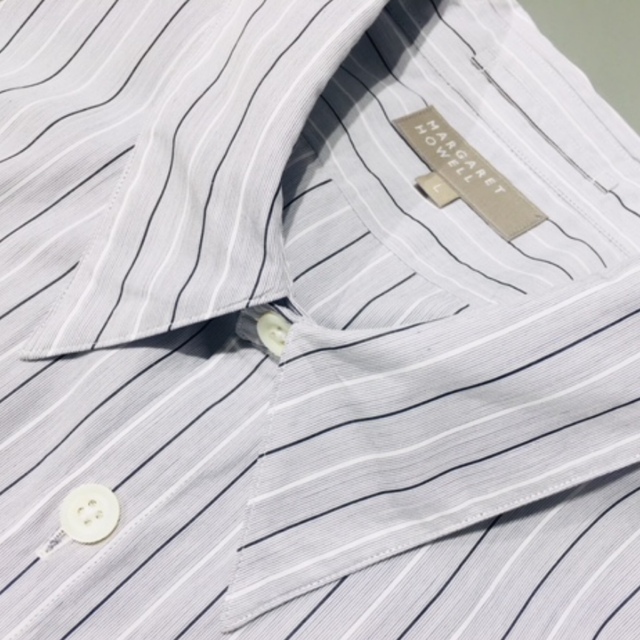 新品タグ 未着 マーガレットハウエル 綿100 BOLD STRIPE スカート elc