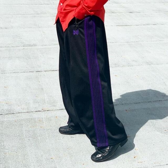 新品】 ニードルス TRACK PANT S パープル ヒザデル