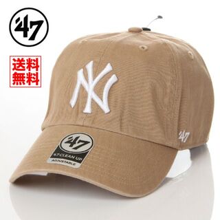 フォーティセブン(47 Brand)の【新品】47 キャップ NY ヤンキース 帽子 ベージュ レディース メンズ(キャップ)