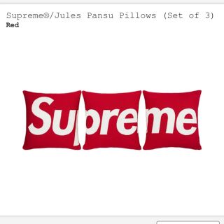 シュプリーム(Supreme)の【最安値】Supreme Jules Pansu Pillows "Red"(クッション)