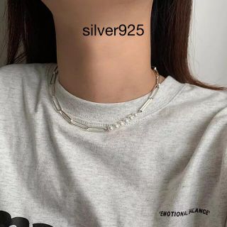 トゥモローランド(TOMORROWLAND)のsilver925 チェーンパールネックレス シルバー925 華奢 チェーン(ネックレス)