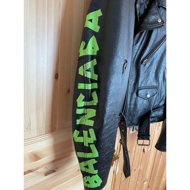 BALENCIAGA - 新品未使用。バレンシアガ ライダースジャケットの BALENCIAGA - 新品未使用。バレンシアガ ライダースジャケットの