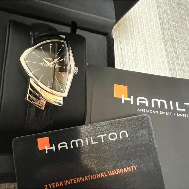 人気品! HAMILTON ベンチュラ H244112 エルビスプレスリー 黒銀 |