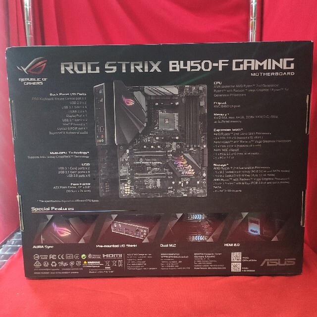ASUS ROG STRIX B450-F GAMING スマホ/家電/カメラのPC/タブレット(PCパーツ)の商品写真
