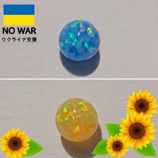 【ウクライナ支援】*＊平和を願うピアス＊*ブルー&イエロー/5mm(ピアス)