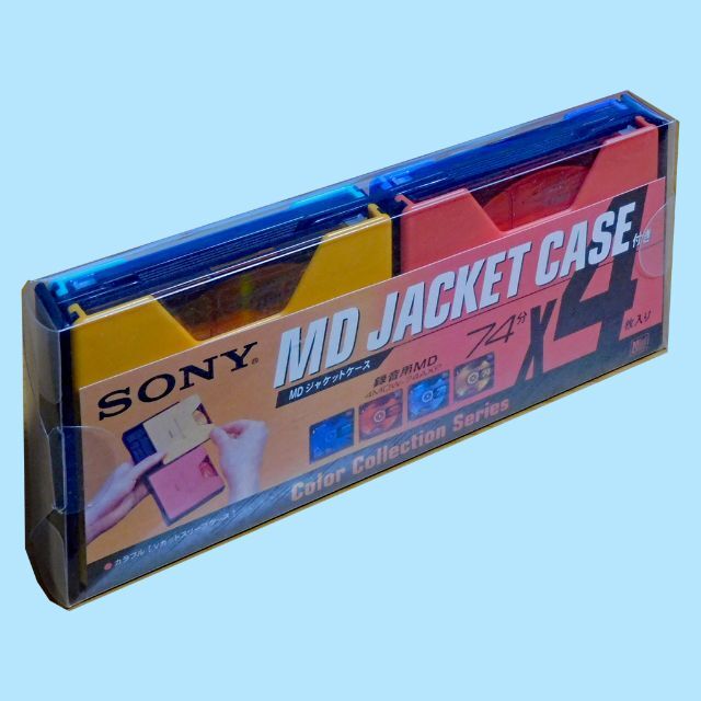 SONY(ソニー)の【録音用MD】SONY MD JACKET CASE付き（74分×4） スマホ/家電/カメラのオーディオ機器(その他)の商品写真