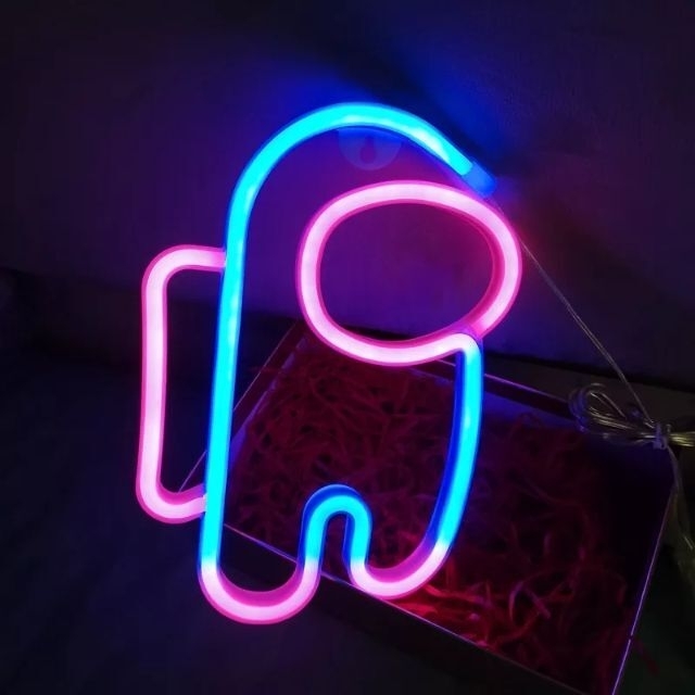 LEDネオンライト　2色タイプ　青　桃 エンタメ/ホビーのおもちゃ/ぬいぐるみ(キャラクターグッズ)の商品写真