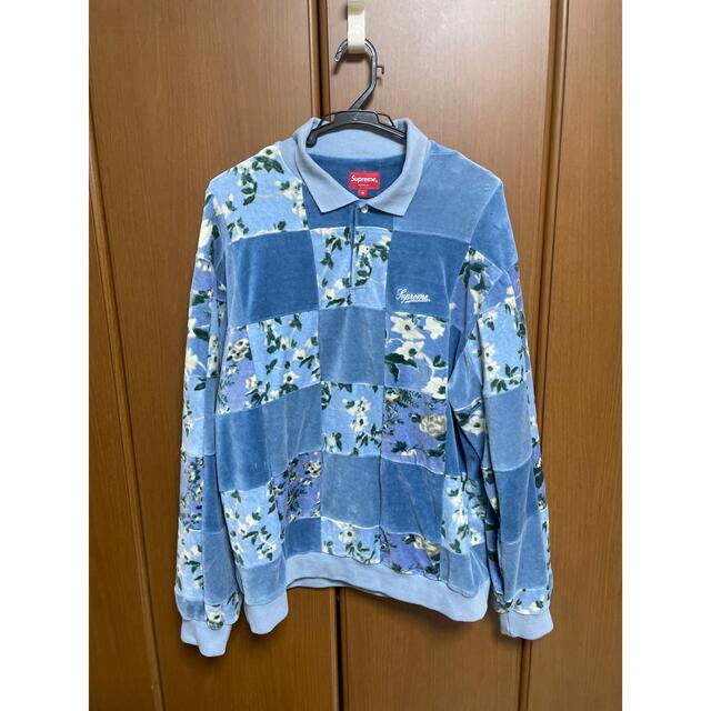 Supreme - supreme floral patchwork velour l/s poloの通販 by ゆー 