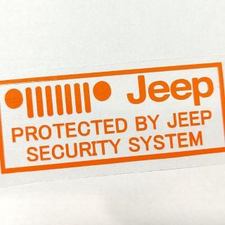 ジープ セキュリティステッカー オレンジ 2枚 JEEP レネゲード コンパス(セキュリティ)