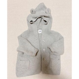 ベビーギャップ(babyGAP)のGAP クマ耳カーディガン　グレー(カーディガン/ボレロ)