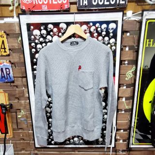 ヒステリックグラマー(HYSTERIC GLAMOUR)の★激レア★ヒステリックグラマー　デビルウーマン刺繍　ワッフル長袖カットソー　M(Tシャツ/カットソー(七分/長袖))