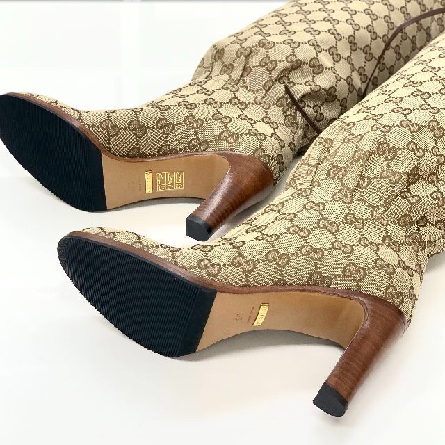 大人気SALE Gucci - 1340 未使用 グッチ GGキャンバス ロングブーツ