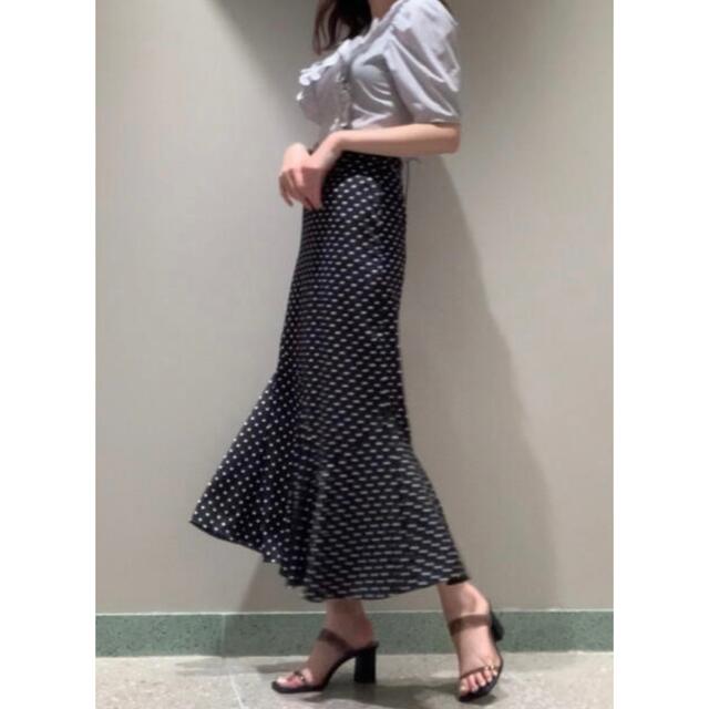 SNIDEL - 〈新品タグ付き〉snidel ドットジャガードナロースカートの