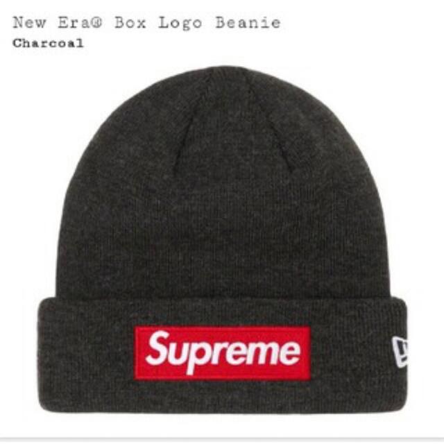 Supreme NEW ERA BOX Logo Beanie Charcoal帽子