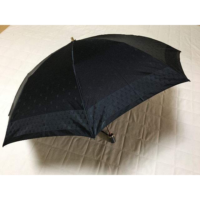 LANVIN COLLECTION(ランバンコレクション)の21新品LANVINcollectionジャガード ロゴ折りたたみ雨傘日本製ブラ メンズのファッション小物(傘)の商品写真