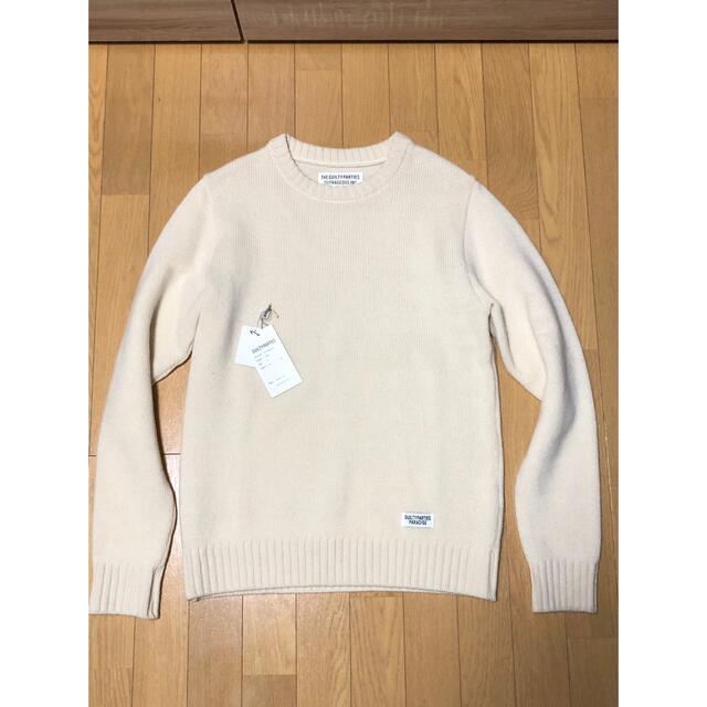 色クリームホワイトWACKO MARIA CLASSIC CREWNECK SWEATER M